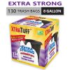 130 Bags 8 Gallon Disposable Large Garbage Puncture Tear Resistant Trash Bags deodorization technology Kitchen,Toilet Drawstring Garbage Bag