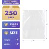 Steam Table Pan Liners with Twist Tie 18 x 14 for 1/3 and 1/4 Size Pack of 250 Pans Disposable Polyethylene Pan Liners 18x14 Poly Bun Pan Covers for C
