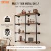 VEVOR Industrial Pipe Shelf 4 Tier 3PCS 11.8in W Wall-Mount Planks NOT Included