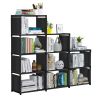 9-Cube Storage Organizer Closet Shelves Cabinet Bookcase Non-Woven Fabric Cube Shelf for Living Room Bedroom Office