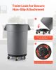 Round Trash Can Dolly Fit 20, 32, 44, 55 Gal Garbage Container 500lbs Heavy Duty