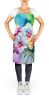 Orchids in Watercolor Apron Cooking Kitchen Server Baking Crafts Gardening for Adult Women Men, Unisex, Large, Multicolor