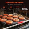 Baking Pan Set 8-Piece Nonstick Carbon Steel Bakeware Set w Silicone Handle