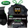 Scotts 120 Bags 30 Gallon Box Disposable Non-Rip Black Large Drawstring Garbage Bags, Suitable for Large Kitchen Garbage Cans, Super Strong 113.5L