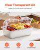Countertop Food Serving Display Container 5 Pan Condiment Dispenser with Lid