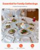 VEVOR 20 in Glass Lazy Susan Turntable, 360Â° Rotation Round Clear Tabletop Rotating Tray, Tempered Glass Dining Table Centerpiece