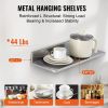 VEVOR 8.6" x 24" Stainless Steel Shelf, Wall Mounted Floating Shelving with Backsplash, 44 lbs Load Capacity Commercial Shelves