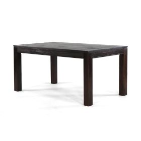 Modern Farmhouse 63-inch Dining Table (Design: solidwoodinrusticdarkbrownfinish)