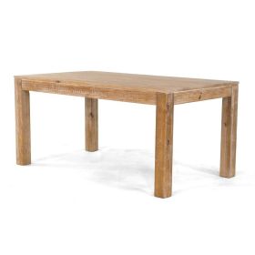 Modern Farmhouse 63-inch Dining Table (Design: solidwoodinrusticlightbrownfinish)
