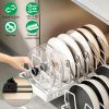 Pull Out Pots and Pans Organizer for Cabinet - 8 Adjustable Dividers, Tool-Free Installation, Damping Rail for Smooth Access