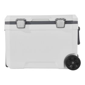 Portable Cooler Insulated (Design: wheeledcollerwithcupholder, size: 45.5QT64cancpacity)