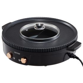 Hot Pot with Grill 2-in-1 Electric Smokeless Grill Hot Pot (Quantity: 2-4people, size: 1800w)