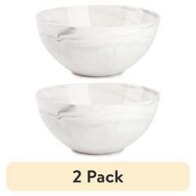 (2 pack) Stoneware Bowl (Collection: Marble, Color: Grey)