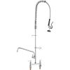 VEVOR Commercial Faucet with Pre-Rinse Sprayer,  8" Center, 12" Swing Spout, Kitchen Sink Faucet