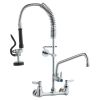 VEVOR Commercial Faucet with Pre-Rinse Sprayer,  8" Center, 12" Swing Spout, Kitchen Sink Faucet