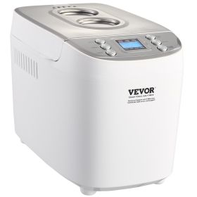 VEVOR Bread Maker, Dough Machine, Nonstick Ceramic Pan Automatic Breadmaker with Gluten Free Setting, Whole Wheat Bread Making, Digit (size: 15-in-13lb)