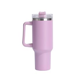 Vacuum Mug 40oz Insulated Coffee Cup with Handheld (Type: Insulated Mug, Color: Purple)