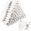 50 Pack Pre Rolled Rose Gold Plastic Silverware Set,Wrapped Plastic Cutlery Set with Napkin Include 50 Forks,50 Spoons