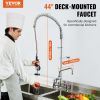 VEVOR Commercial Faucet with Pre-Rinse Sprayer,  8" Center, 12" Swing Spout, Kitchen Sink Faucet