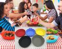 2 Pcs Food Grade Silicone Easy Cleaning Air Fryer Liners Reusable Air Fryer Silicone Pot Food Safe Air Fryer Oven Accessories Replacement for Fla