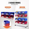 VEVOR Plastic Storage Bin, Hanging Stackable Storage Organizer Bin, Blue/Red,