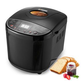 2LB 19-in-1 Bread Maker Automatic Compact Dough Machine Nonstick 3 Crust Colors (Default: Default)