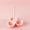 1pc; Egg Poacher; Silicone Egg Steamer Food Grade High Temperature Resistant Children's Food Supplement 3 Holes Steamed Egg Tray Convenient Boile