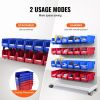 VEVOR Plastic Storage Bin, Hanging Stackable Storage Organizer Bin, Blue/Red,