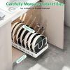 Pull Out Pots and Pans Organizer for Cabinet - 8 Adjustable Dividers, Tool-Free Installation, Damping Rail for Smooth Access
