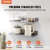 VEVOR Stainless Steel Shelf, Wall Mounted Floating Shelving with Backsplash, 44 lbs Load Capacity Commercial Shelves