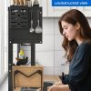 Dish Drying Rack, 3-Tier Over Sink Dish Drying Rack, 33.5" Over Sink Dish Rack for Small Kitchen, Space-Saving Dish Rack with Cover, Baskets, Utensil