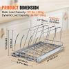 VEVOR Pan and Pot Rack, Expandable Pull Out Under Cabinet Organizer, Cookie Sheet Baking Pans tray Organization, Adjustable Wire Dividers