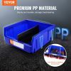 VEVOR Plastic Storage Bin, Hanging Stackable Storage Organizer Bin, Blue/Red,