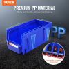 VEVOR Plastic Storage Bin, Hanging Stackable Storage Organizer Bin, Blue/Red,