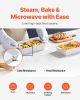 Ceramic Baking Dish Rectangular Bakeware Set Deep for Baking White