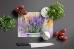 NEW Lavender in Watercolor Glass Cutting Board Decorative Tempered Glass Kitchen Cutting and Serving Board Large Size Chopping Board