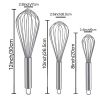 1pc Stainless Steel Whisk; Cooking Mixer; Whisk For Blending; Beating And Stirring; Enhanced Version Balloon Wire Whisk; Kitchen Gadget; 8in/10in