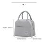 1pc Insulated Lunch Bag; Portable Large Capacity Waterproof Leakproof Reusable Lunch Tote Bag; For Travel Work School