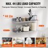 VEVOR Stainless Steel Shelf, Wall Mounted Floating Shelving with Backsplash, 44 lbs Load Capacity Commercial Shelves