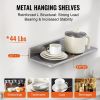 VEVOR Stainless Steel Shelf, Wall Mounted Floating Shelving with Backsplash, 44 lbs Load Capacity Commercial Shelves