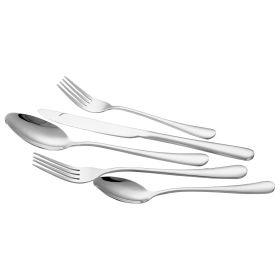 30-Piece Silverware Set Stainless Steel Cutlery Flatware Utensil Kitchen for 6 (Quantity: 30 Pieces, Color: Silvery-430)